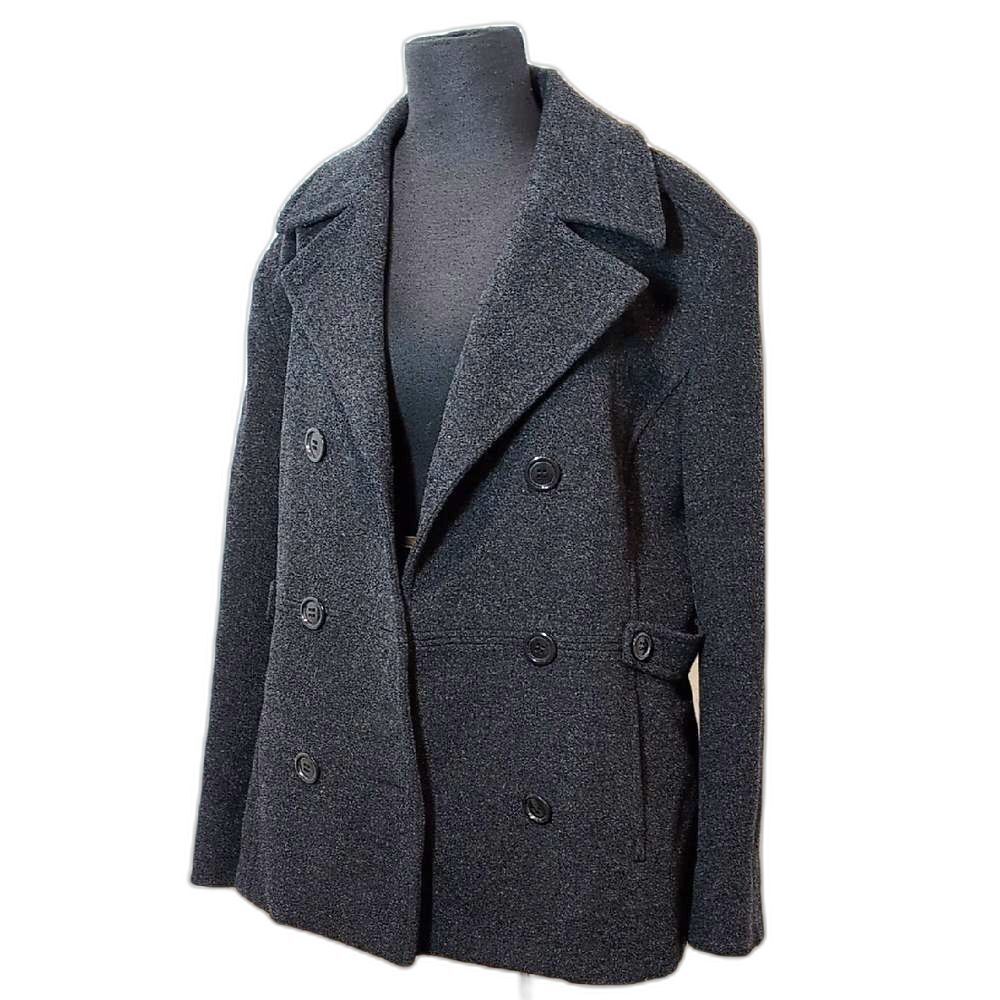 Women's Black Wool And Cashmere Peacoat